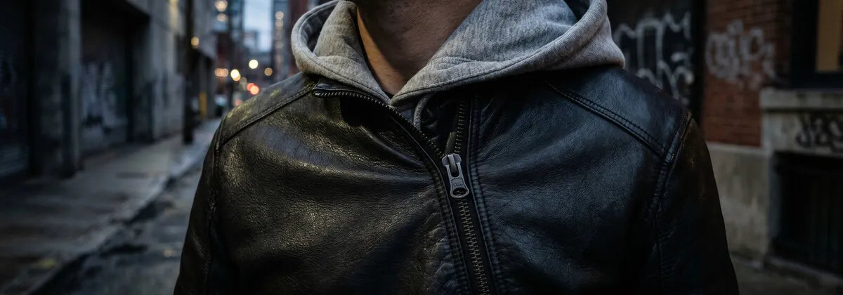 Men's Hooded Leather Jackets in Canada