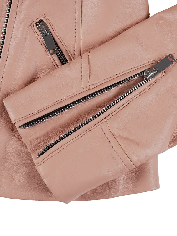 ジャケット・アウター flareup Asymmetrical Biker Jacket Women's Asymmetrical Zip-Up Lambskin Leather Motorcycle Jacket