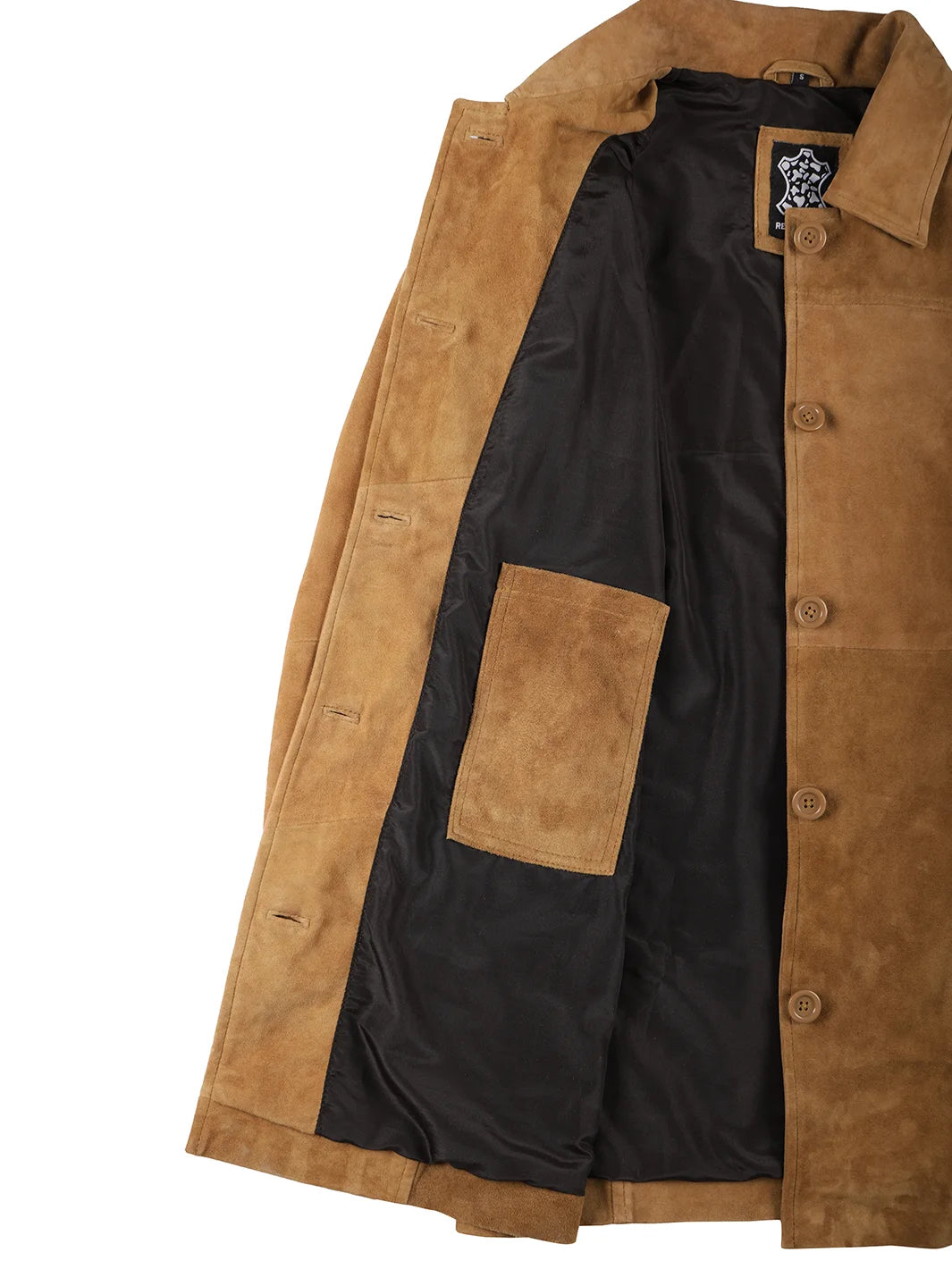 Brown Real Suede Car Coat Women