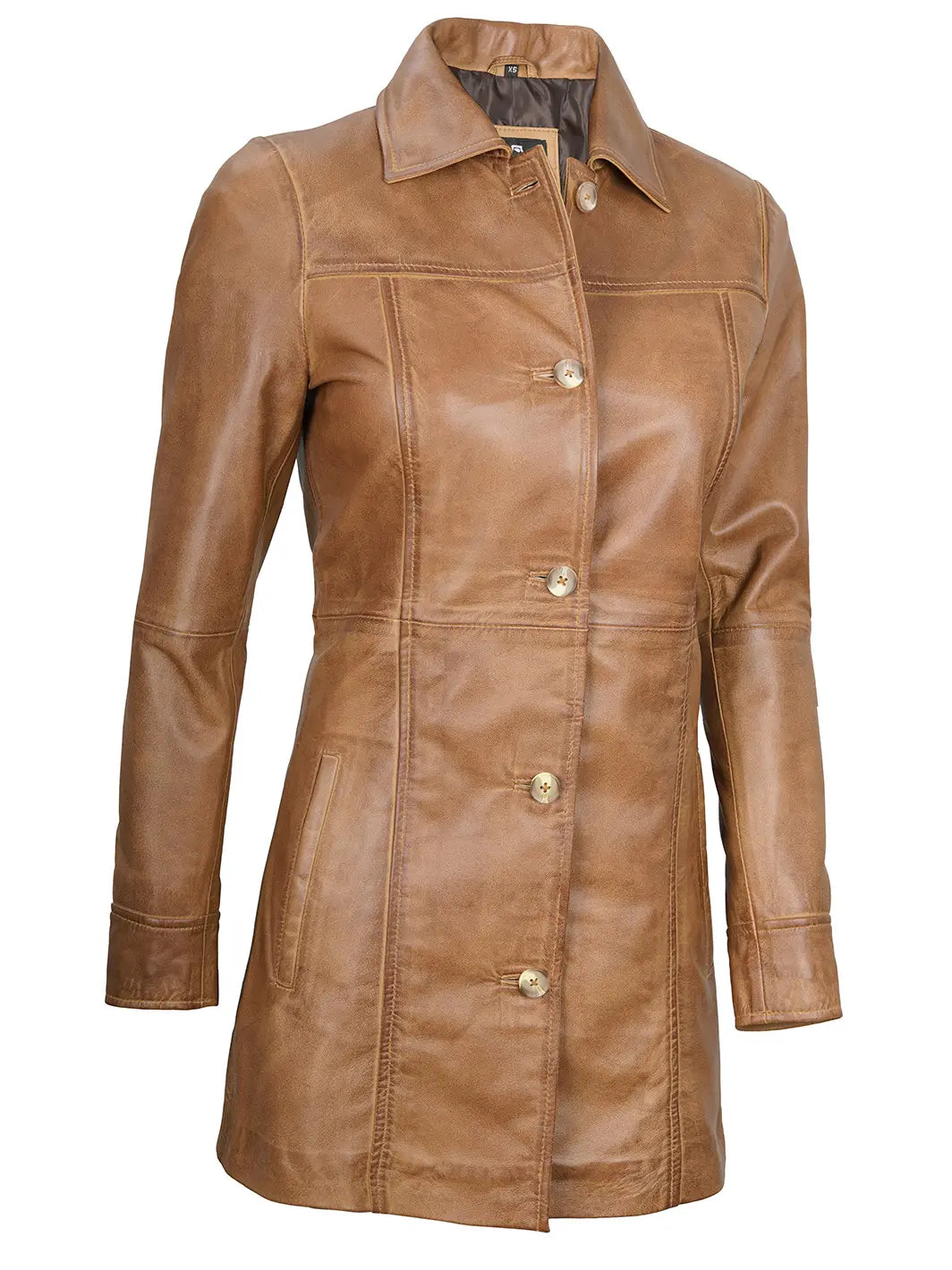 Camel car coat women