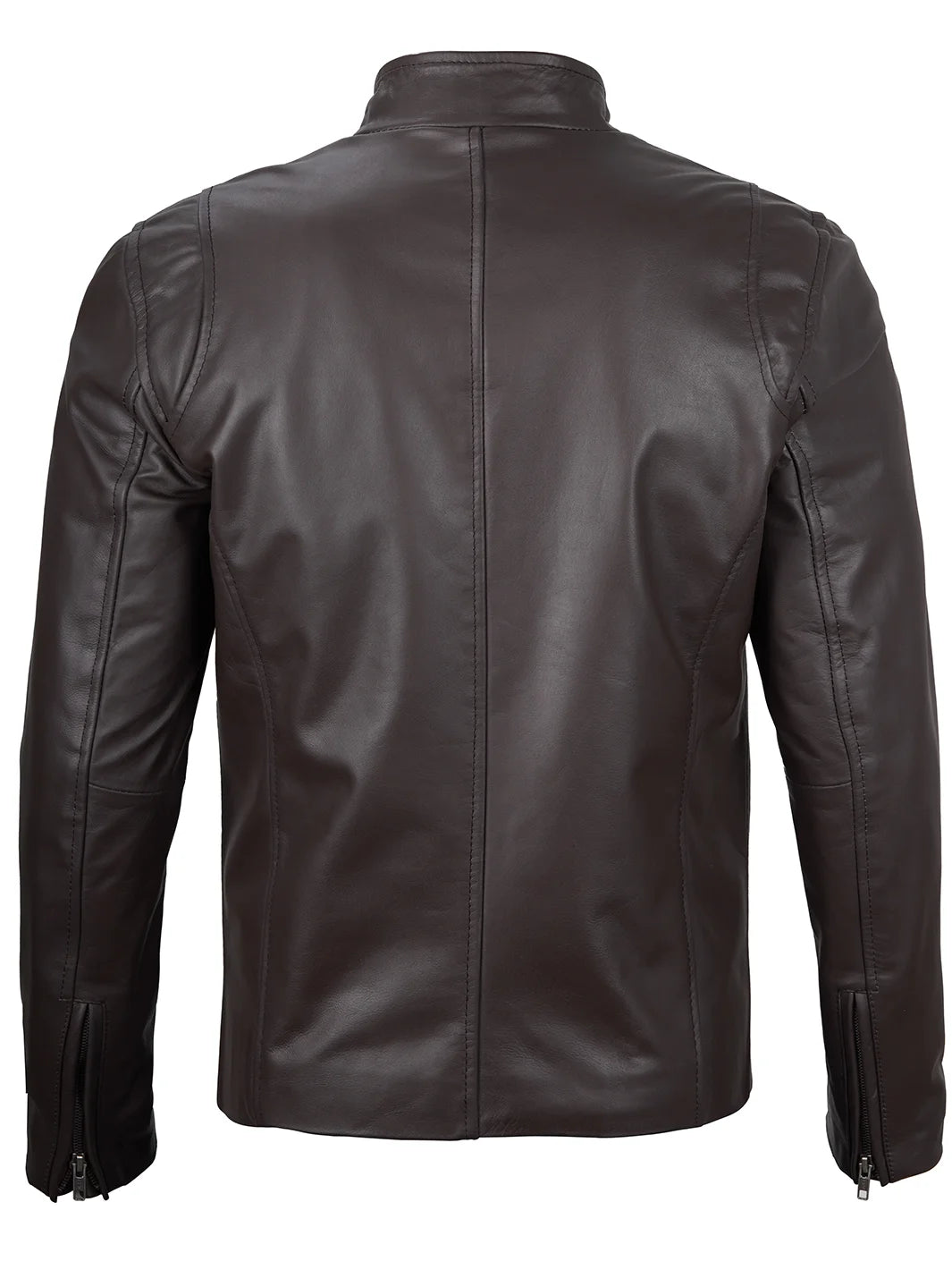 Dark brown leather jacket