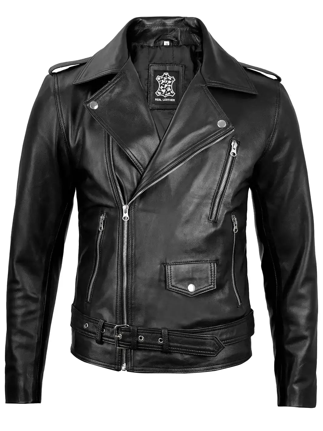 MEns black moto jacket