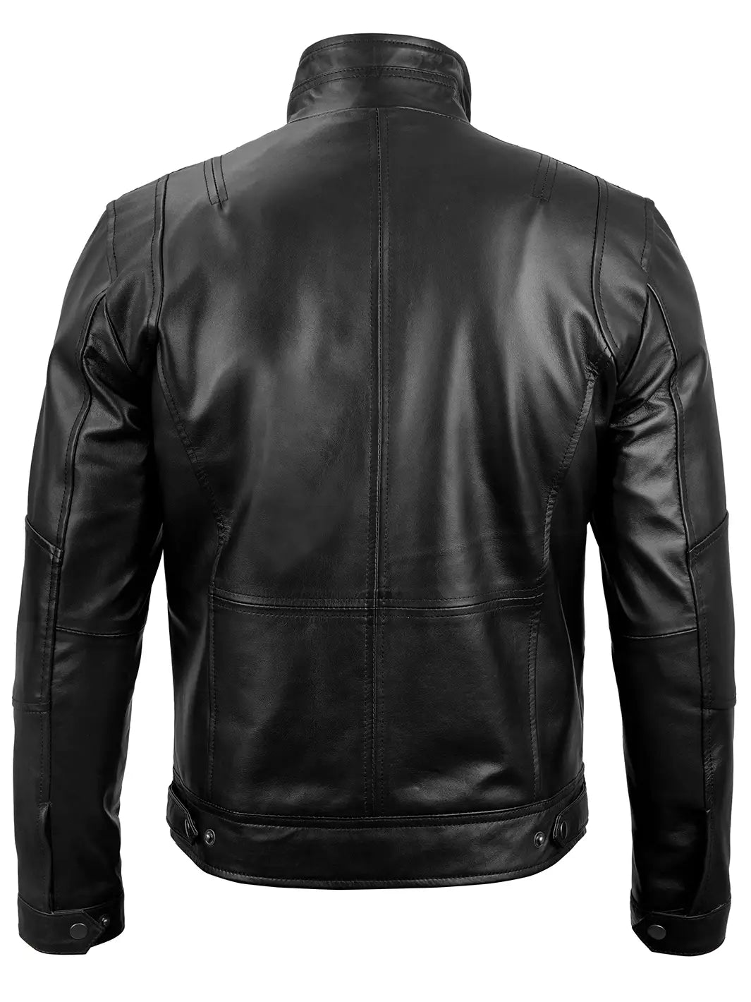 Mens black leather jacket