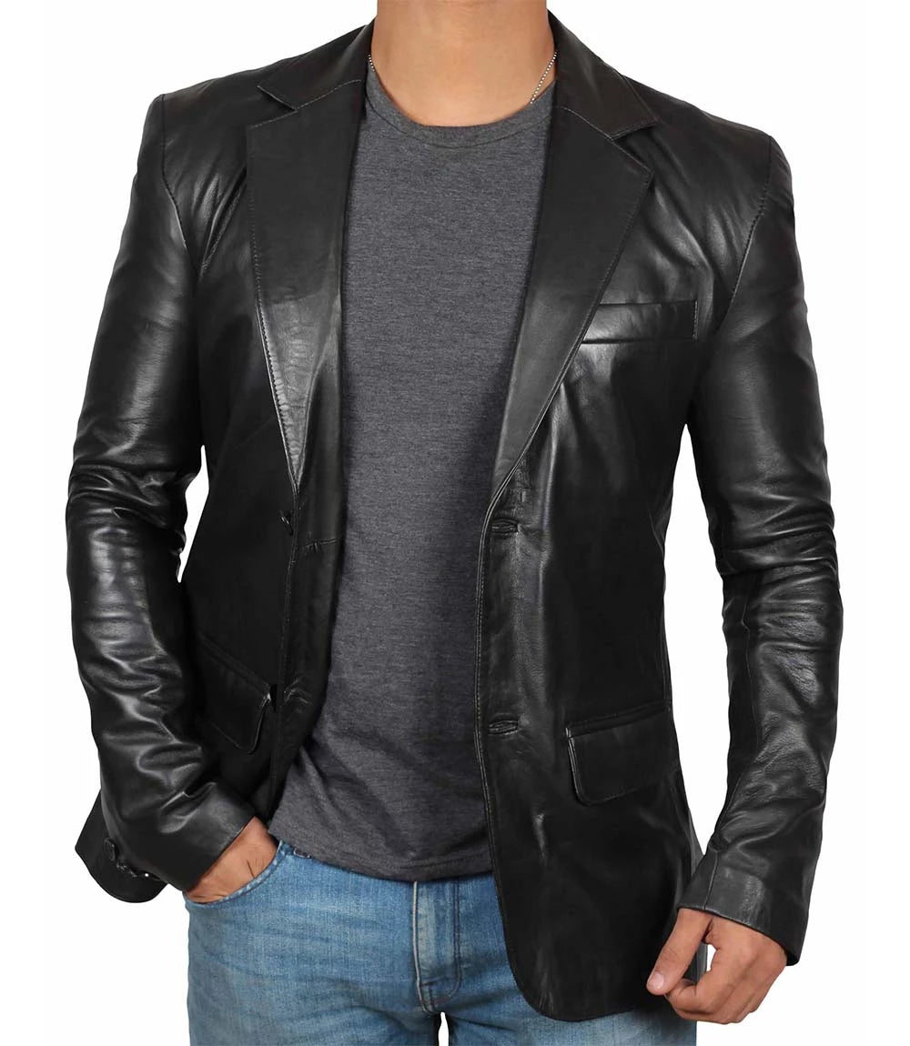 Real Leather Blazer for Men