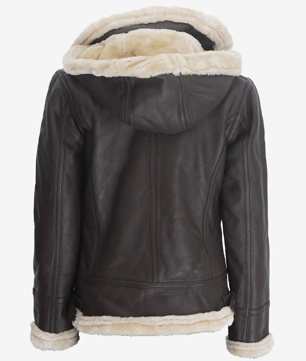 Shearling Leather Jacket Womens