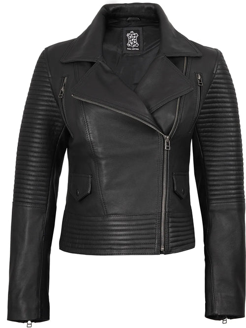 Womens Biker Jacket Black