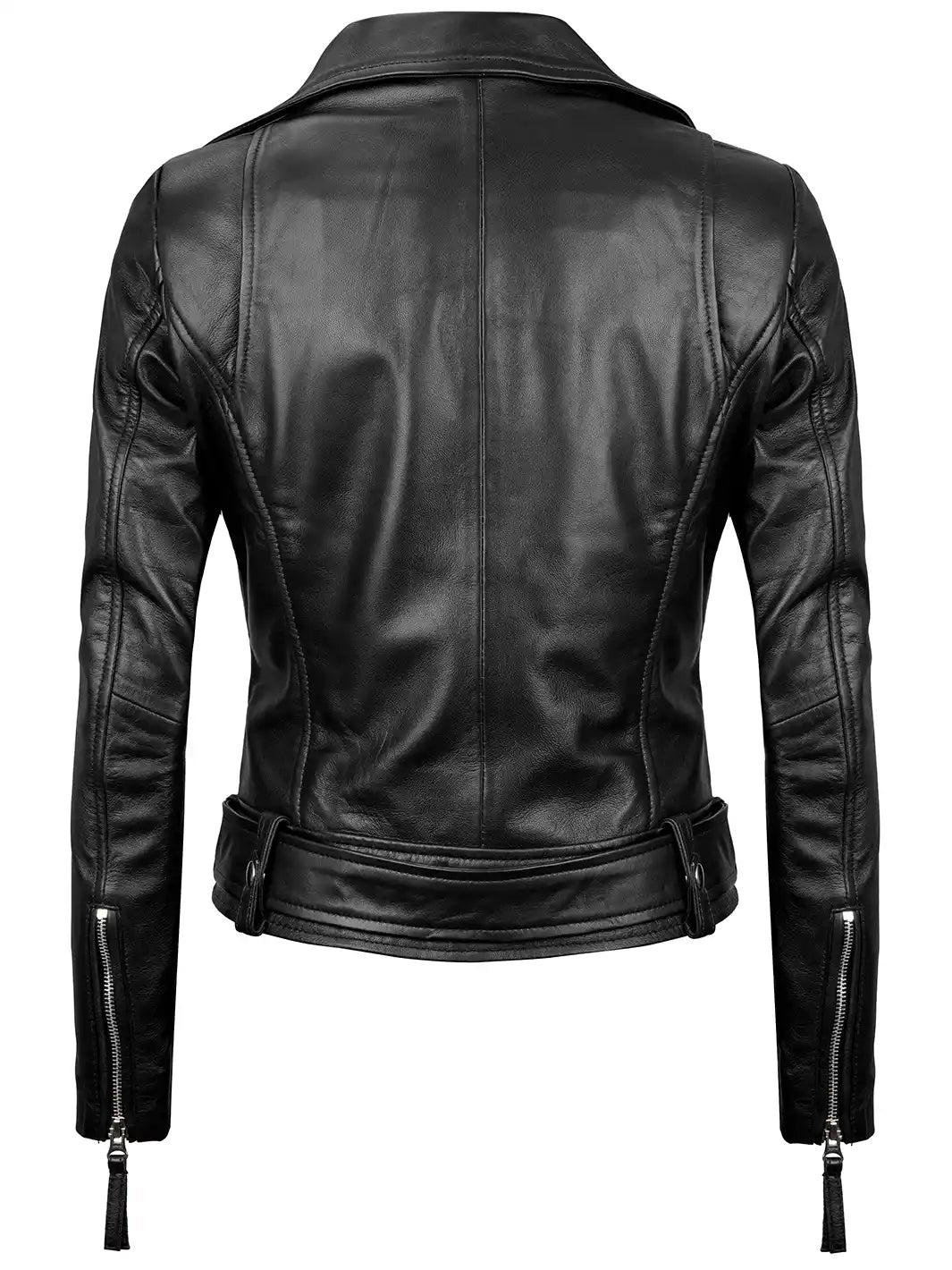 Womens biker leather jacket