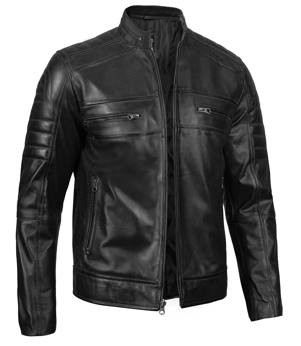 black cafe racer jacket