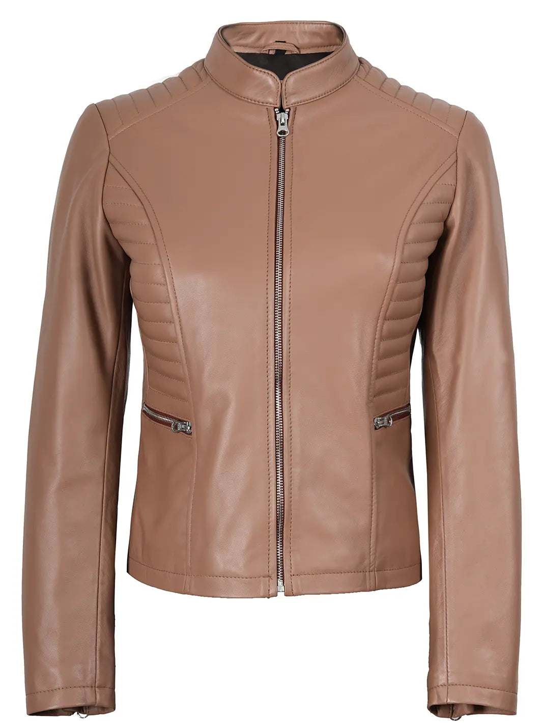 real leather jacket brown 
