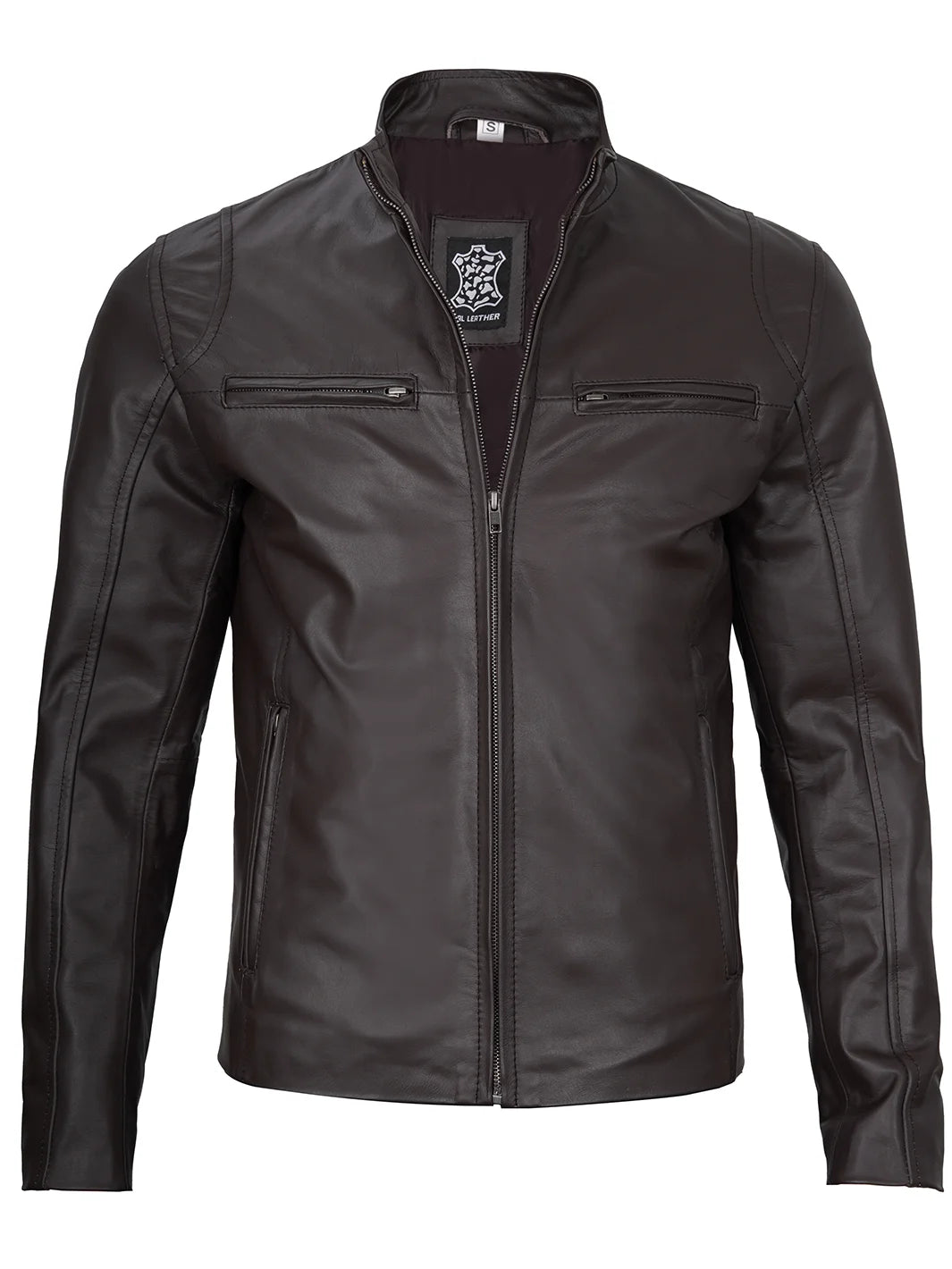 Cafe racer leather jacket