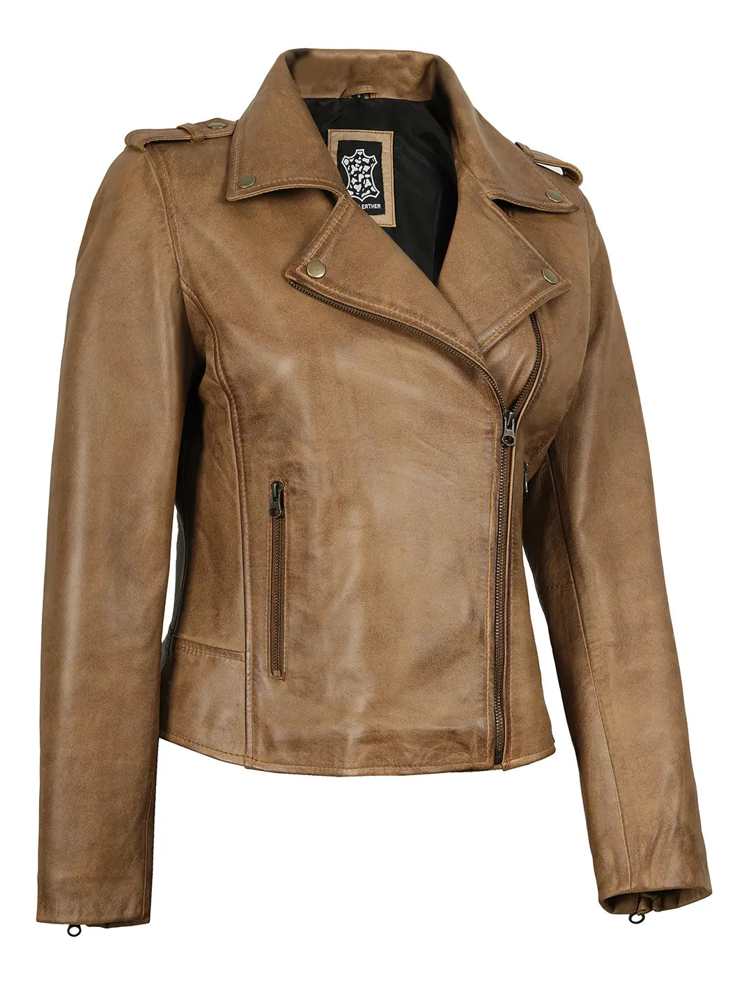 camel leather jacket womens 