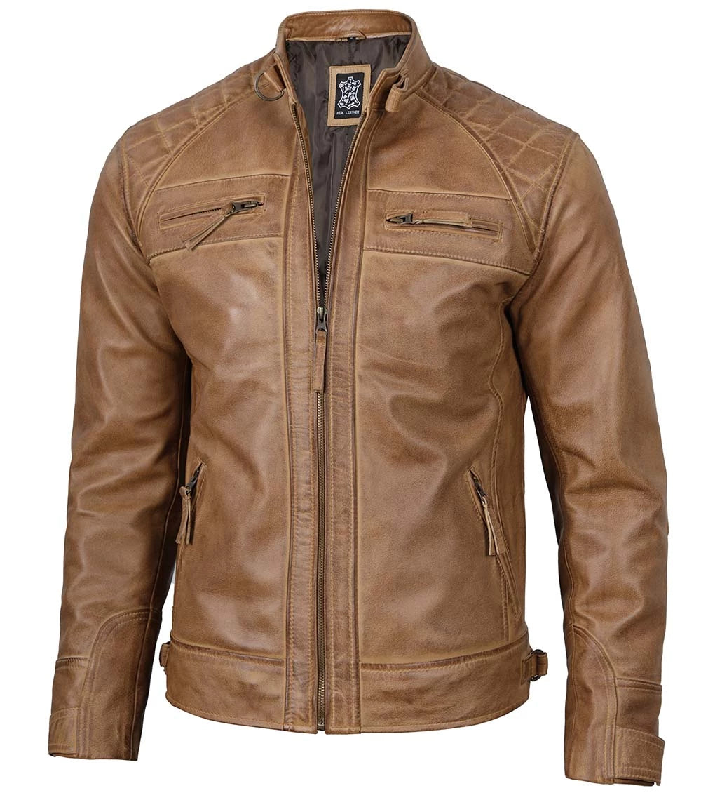 camel leather jacket men