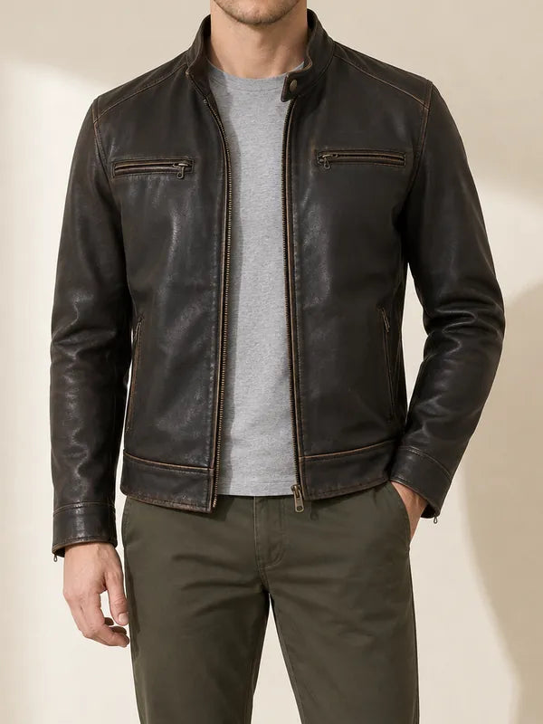Vestes en cuir homme
