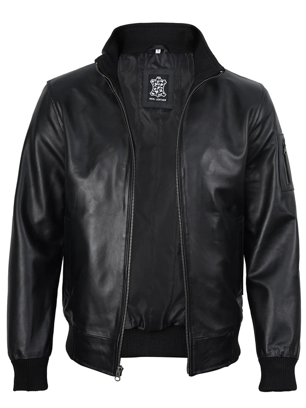mens black cowhide jacket