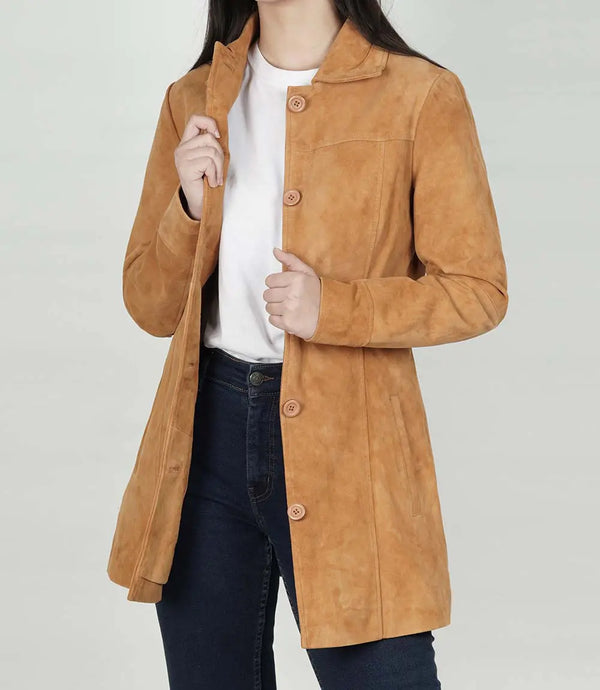 brown suede jacket