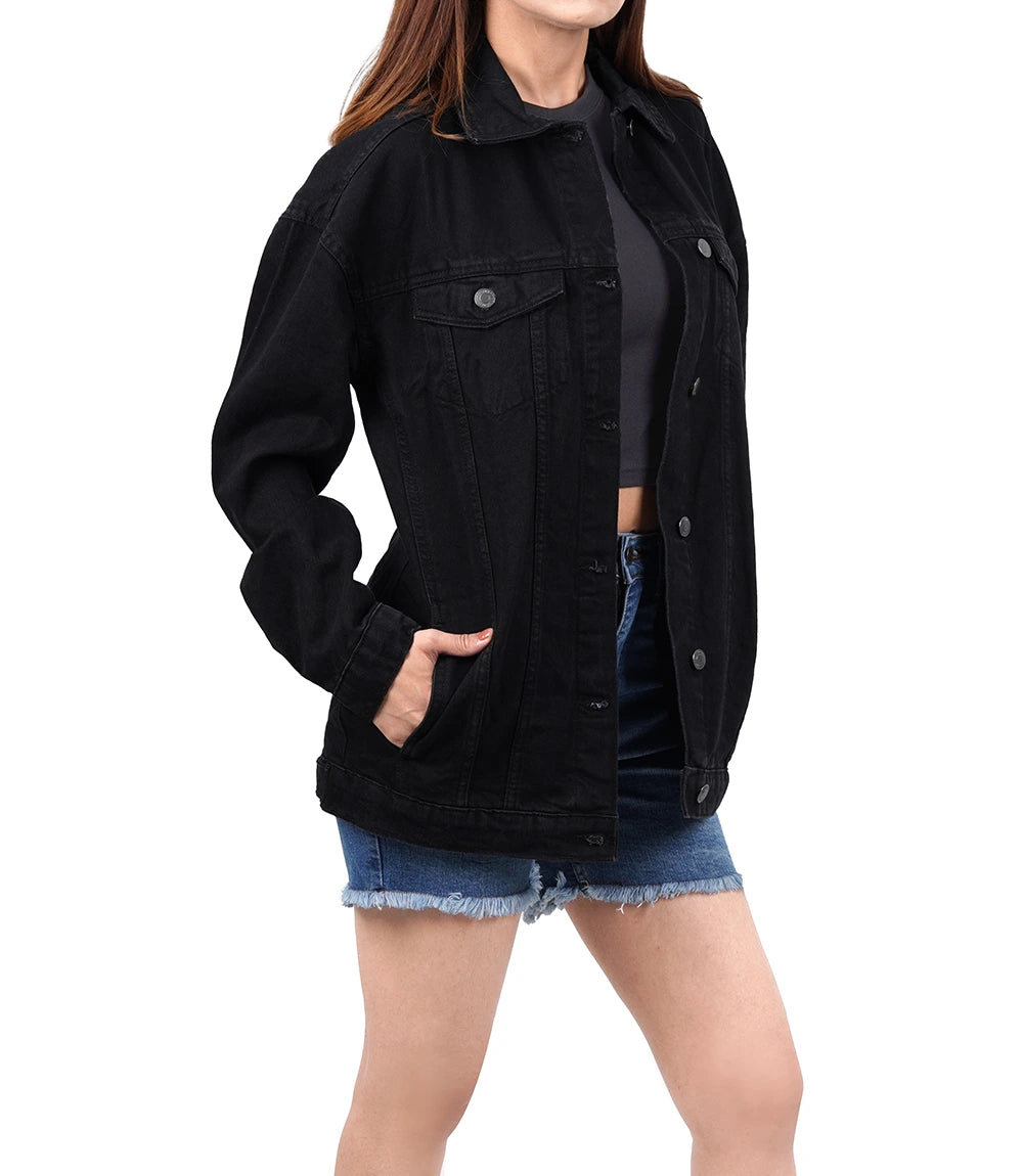 womens-black-trucker-denim-jacket