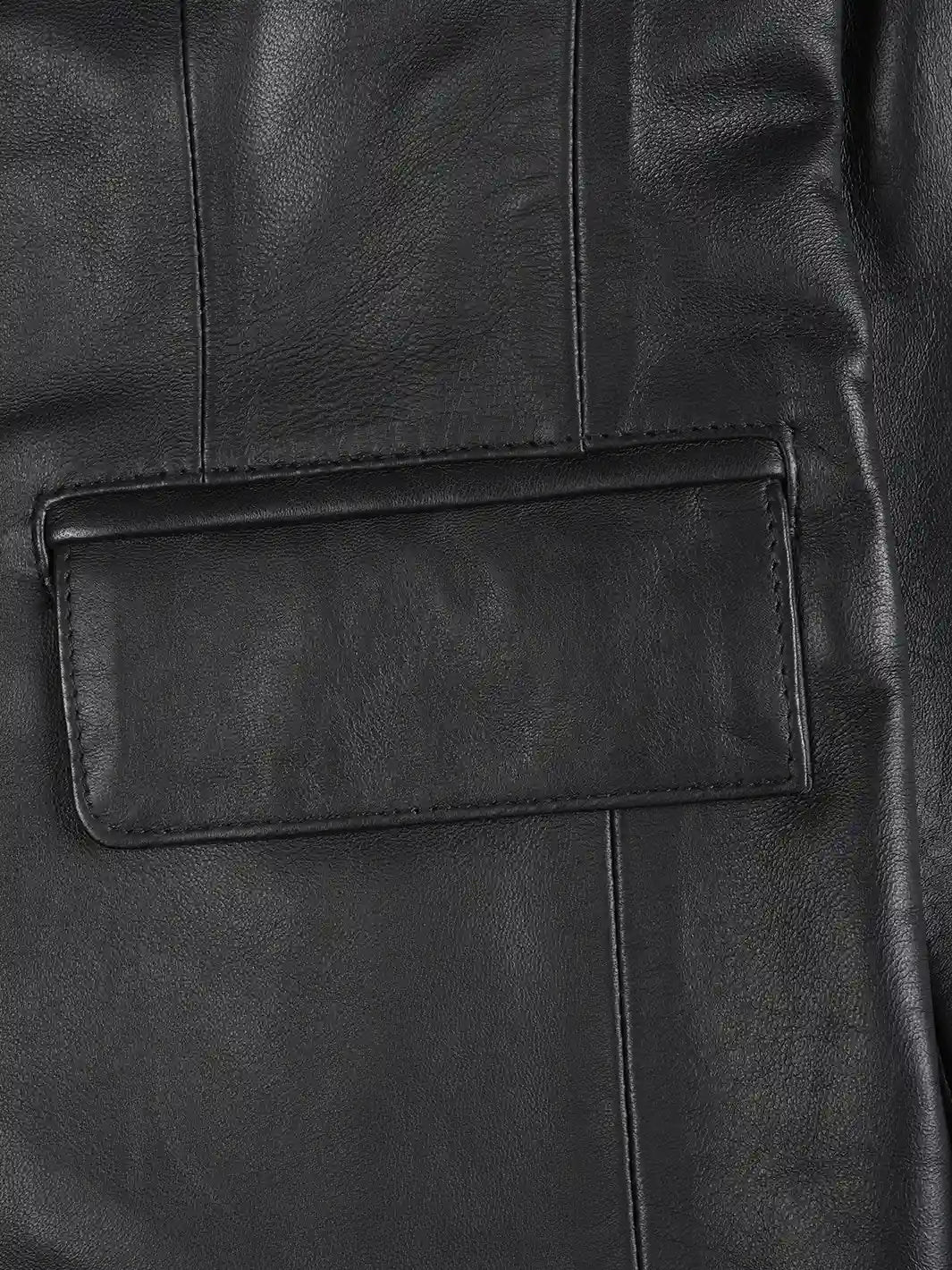 leather blazer black features