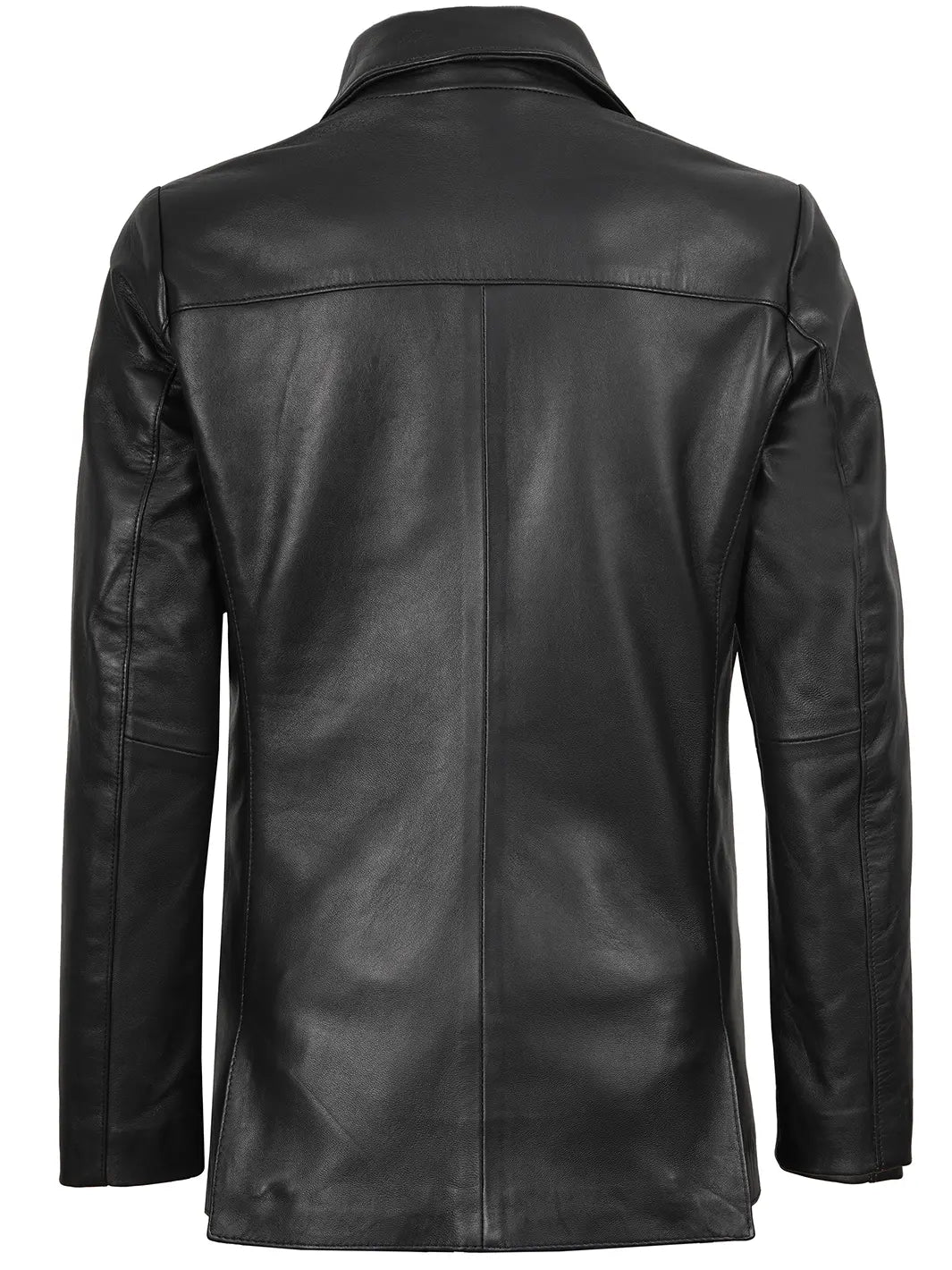 womens leather blazer black 