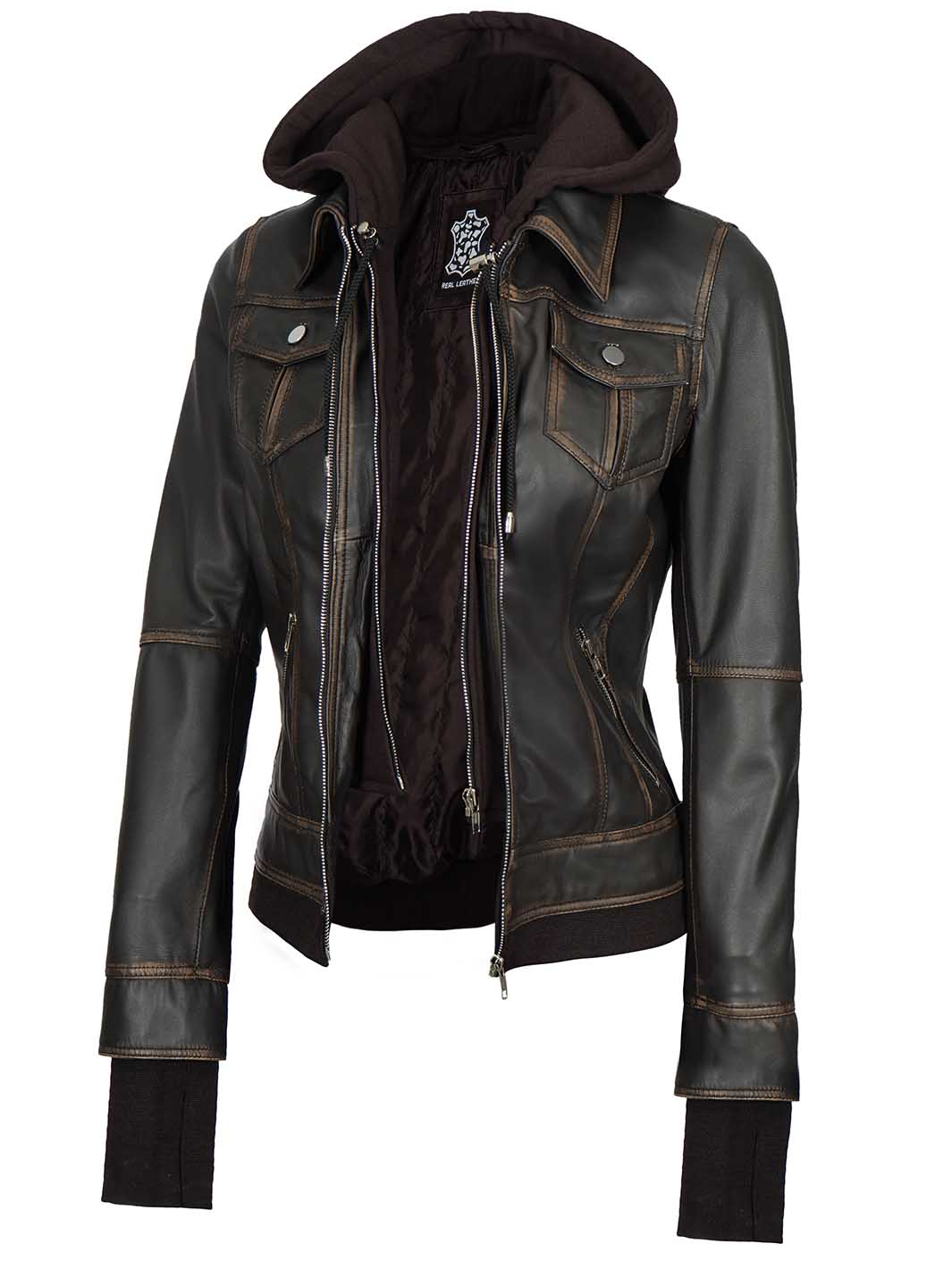 Womens Brown Leather Jacket